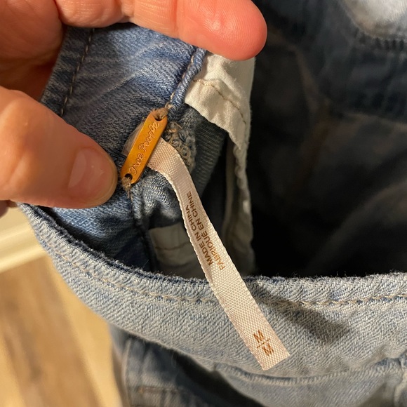 Free People GoWest Denim Overalls Chambray Jumpsuit - Picture 9 of 14